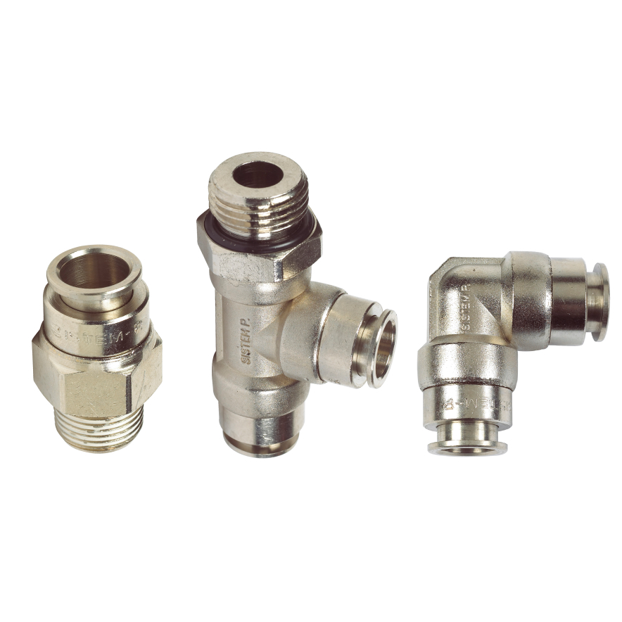 Brass Nickel Plated Metal Push-in Fittings