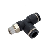 1/4" BSPP Run Tee Pneumatic Push-in Fitting Male to Tube - Tube