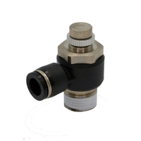 1/4" BSPT Elbow Pneumatic Speed Controller Push-in Fitting Male to Tube
