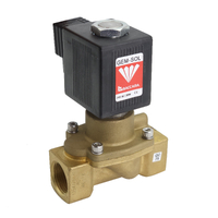 Clearance Brass Zero Differential Solenoid Valve 3/4" BSP 2 Way Normally Closed NBR Dedicated AC Valve | GEM-Z-2501N AC