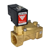 1" BSPP 2 Way Brass Normally Closed 240V AC 8W NBR with MO | GEM-S-2601N2-811
