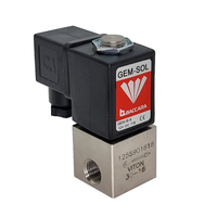 GEM-A | Stainless Steel 1/4"BSP 2 way NC 12V DC7W Large Orifice 6.0mm Pressure & Vacuum 2 Bar
