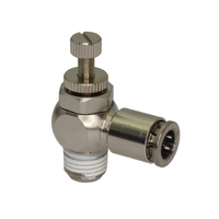 Elbow Speed Controller Brass Nickel Plated Push-in Fitting Male to Tube