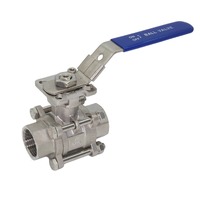 1/4" - 2" BSPP SS316 Heavy Duty 3 Piece Manual Ball Valve with Lockable Handle