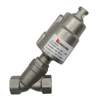 JF100 | 1/2" - 1" BSP Double Acting Stainless Steel Angle Seat Valve 2 Way