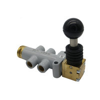Brass Hand Lever Detent Protec Pneumatic Valve Heavy Duty