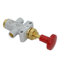 Brass Push Pull & Push Spring Return Pneumatic Valve Heavy Duty