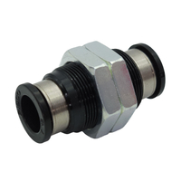 Union Bulkhead Pneumatic Push-in Fitting Tube to Tube 4mm, 6mm, 8mm, 10mm & 12mm